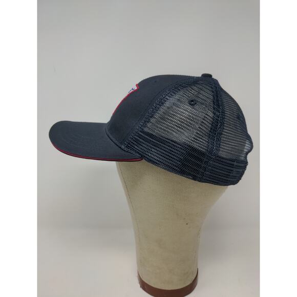 Heritage Seeds Diener Soybeans Strapback Meshback Hat OSFA Black Blue Patch Logo - Picture 4 of 10